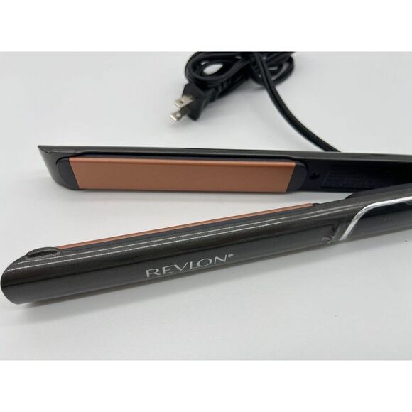 Revlon Salon Straight Hair Tool Copper Smooth Flat Iron Ceramic Plates Auto Shut - Picture 4 of 5